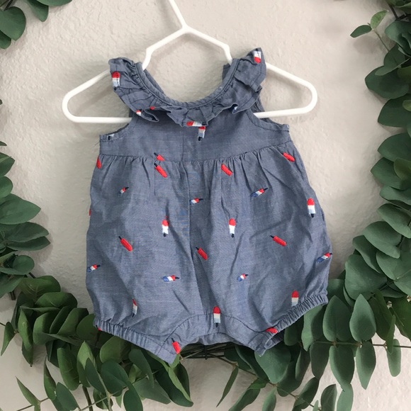Cat & Jack Other - Forth Of July Popsicle Bubble Romper Baby Girl